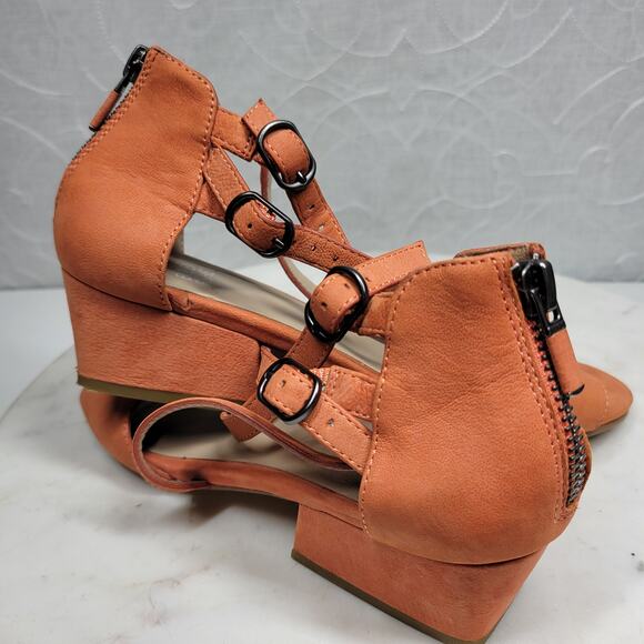 Eileen Fisher Kyra Sandals Womens 6 Nubuck Suede Square Block Heel Double Straps - Picture 8 of 16